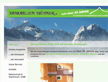 Tablet Screenshot of immobilien-huebner.de